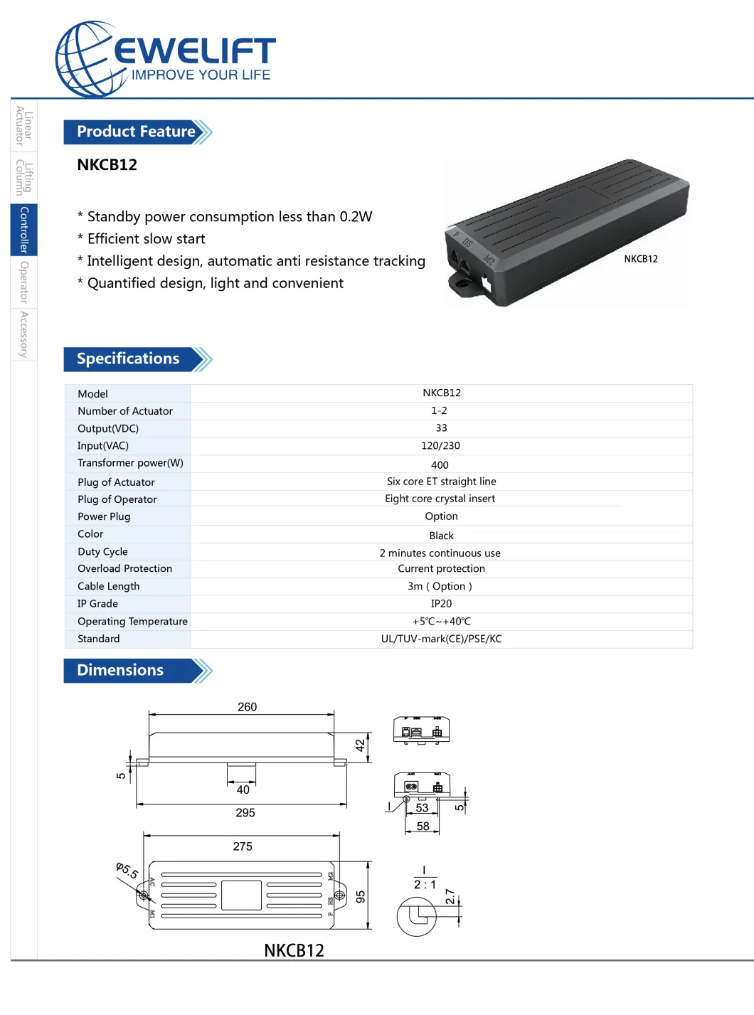 Synchronous Controller Control Box with Position Memory Handset