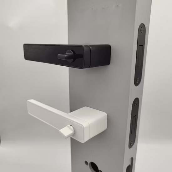 Ultime maniglie per porte in pelle moderne con serratura di lusso in lega di zinco per porte interne