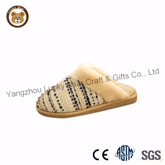 Scivoli pelosi in pelliccia sintetica pelosa di lusso per donna Pantofole pelose piatte da donna all'ingrosso