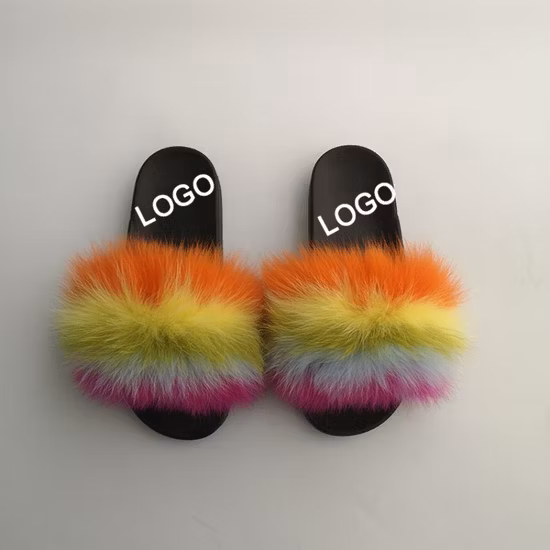 Sys019 Sandalo pantofola alla moda Inverno Donna Donna Designer di lusso Scivolo in pelliccia sintetica da donna all'ingrosso